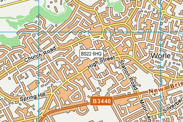 BS22 6HQ map - OS VectorMap District (Ordnance Survey)
