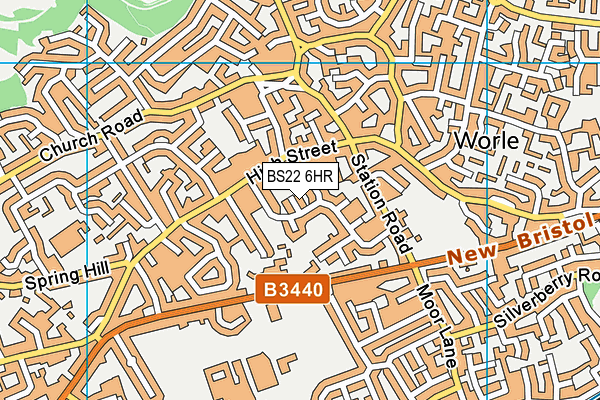 BS22 6HR map - OS VectorMap District (Ordnance Survey)