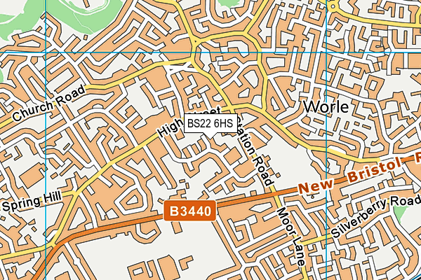 BS22 6HS map - OS VectorMap District (Ordnance Survey)