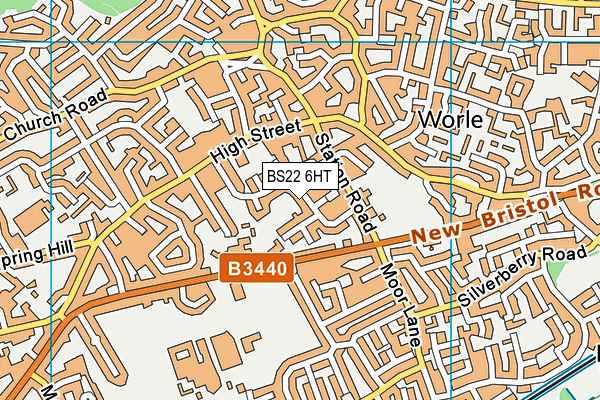 BS22 6HT map - OS VectorMap District (Ordnance Survey)
