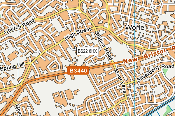 BS22 6HX map - OS VectorMap District (Ordnance Survey)