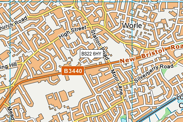 BS22 6HY map - OS VectorMap District (Ordnance Survey)