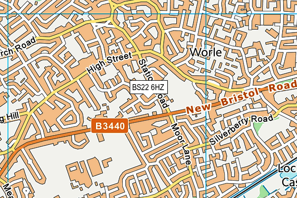 BS22 6HZ map - OS VectorMap District (Ordnance Survey)