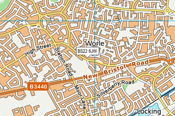 BS22 6JW map - OS VectorMap District (Ordnance Survey)