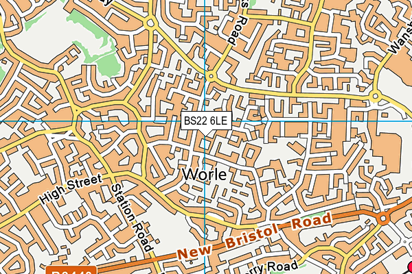 BS22 6LE map - OS VectorMap District (Ordnance Survey)