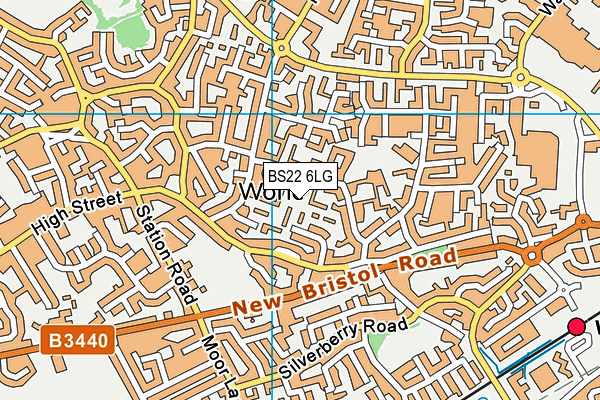 BS22 6LG map - OS VectorMap District (Ordnance Survey)