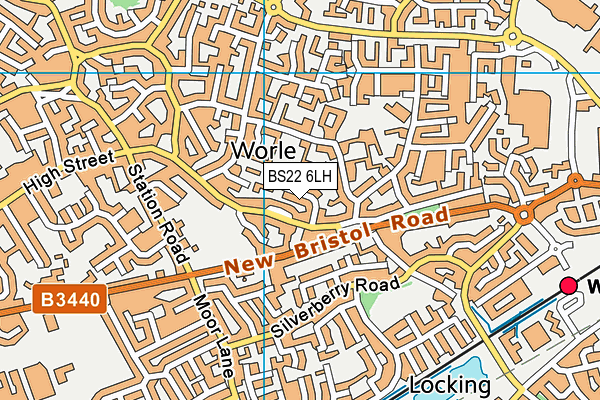 BS22 6LH map - OS VectorMap District (Ordnance Survey)