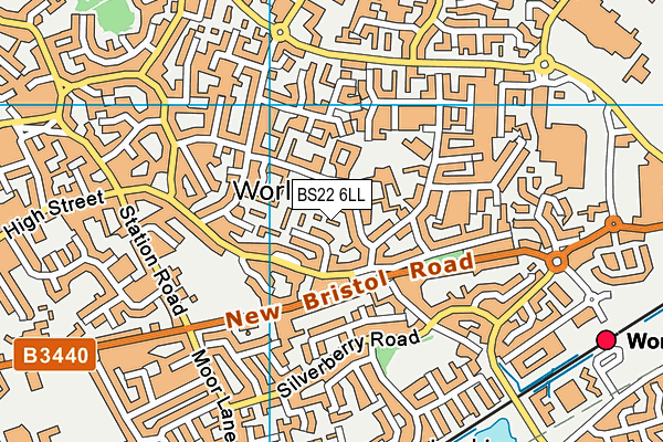 BS22 6LL map - OS VectorMap District (Ordnance Survey)