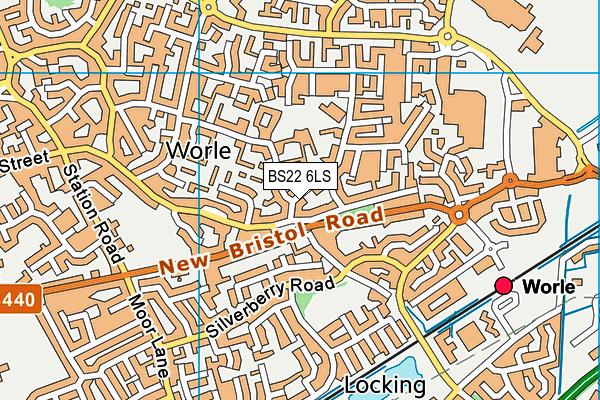 BS22 6LS map - OS VectorMap District (Ordnance Survey)