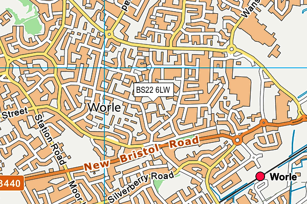 BS22 6LW map - OS VectorMap District (Ordnance Survey)