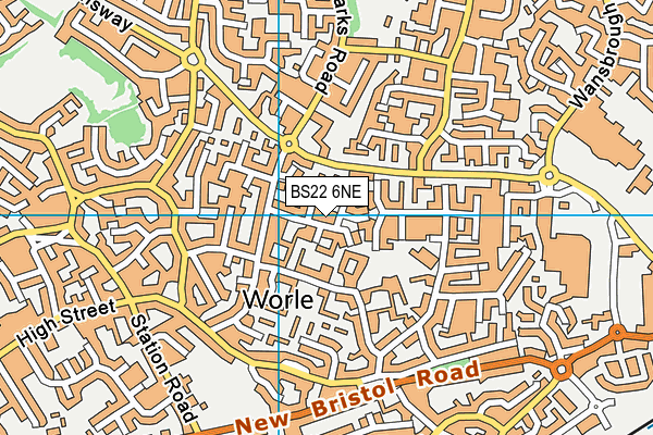 BS22 6NE map - OS VectorMap District (Ordnance Survey)