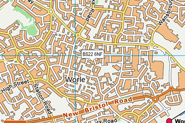 BS22 6NF map - OS VectorMap District (Ordnance Survey)