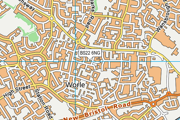 BS22 6NG map - OS VectorMap District (Ordnance Survey)