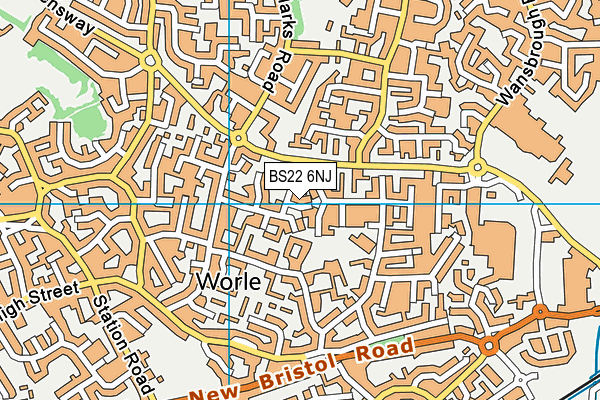 BS22 6NJ map - OS VectorMap District (Ordnance Survey)