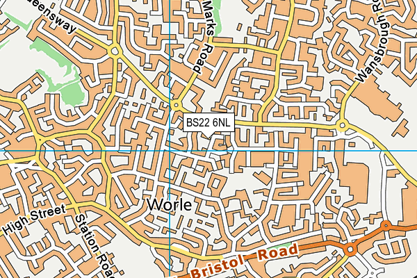 BS22 6NL map - OS VectorMap District (Ordnance Survey)