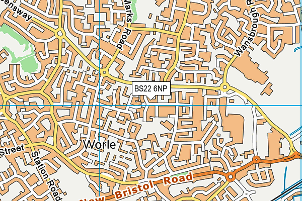 BS22 6NP map - OS VectorMap District (Ordnance Survey)