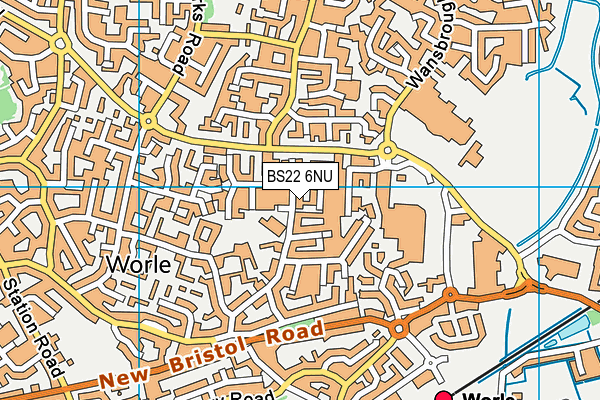 BS22 6NU map - OS VectorMap District (Ordnance Survey)