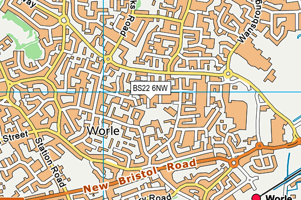 BS22 6NW map - OS VectorMap District (Ordnance Survey)