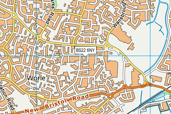 BS22 6NY map - OS VectorMap District (Ordnance Survey)