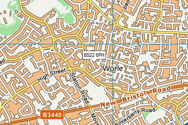 BS22 6PH map - OS VectorMap District (Ordnance Survey)