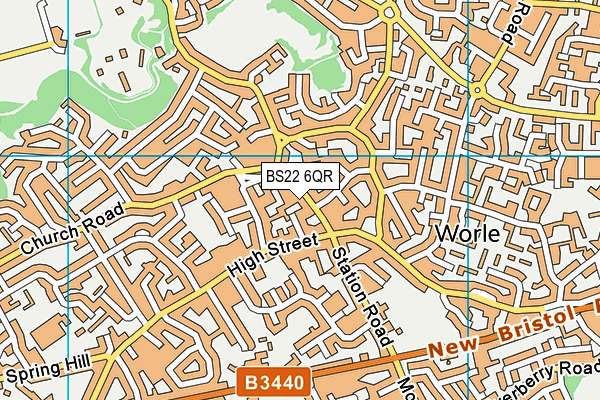 BS22 6QR map - OS VectorMap District (Ordnance Survey)