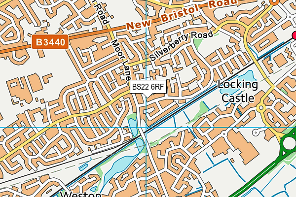 BS22 6RF map - OS VectorMap District (Ordnance Survey)