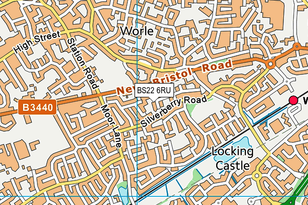 BS22 6RU map - OS VectorMap District (Ordnance Survey)