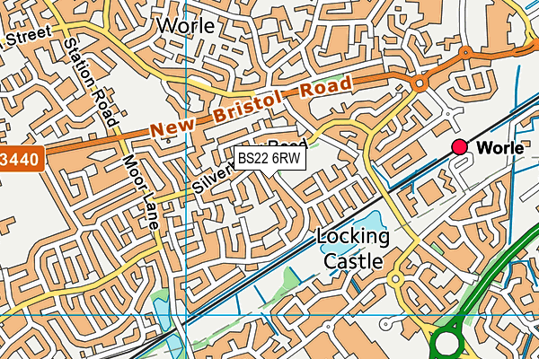 BS22 6RW map - OS VectorMap District (Ordnance Survey)