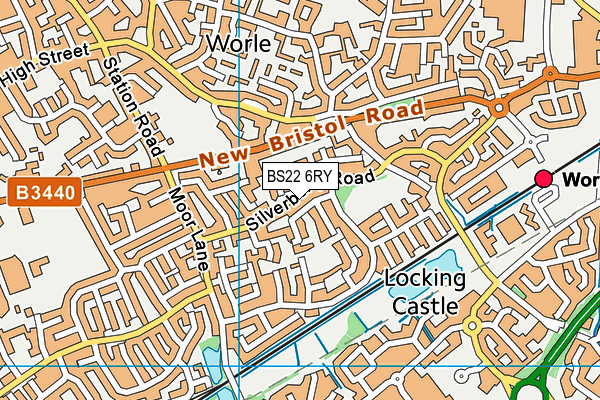 BS22 6RY map - OS VectorMap District (Ordnance Survey)