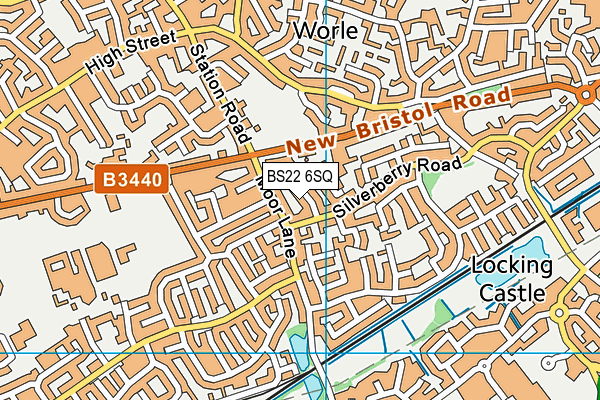BS22 6SQ map - OS VectorMap District (Ordnance Survey)