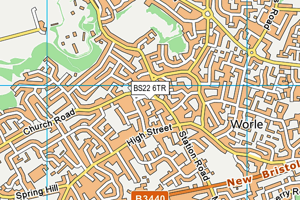 BS22 6TR map - OS VectorMap District (Ordnance Survey)