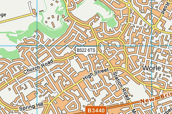 BS22 6TS map - OS VectorMap District (Ordnance Survey)