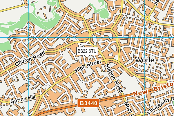 BS22 6TU map - OS VectorMap District (Ordnance Survey)