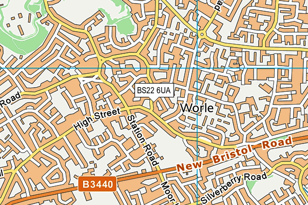 BS22 6UA map - OS VectorMap District (Ordnance Survey)
