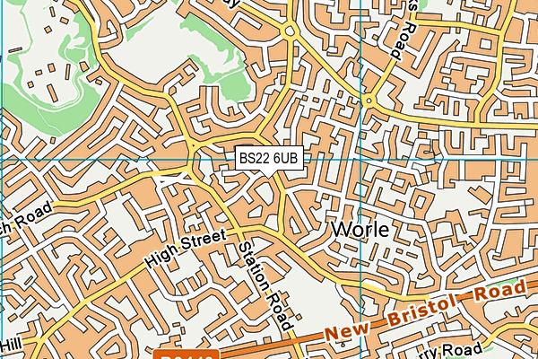 BS22 6UB map - OS VectorMap District (Ordnance Survey)