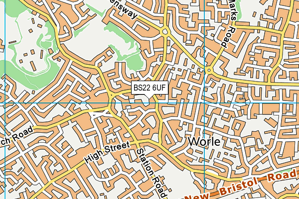 BS22 6UF map - OS VectorMap District (Ordnance Survey)