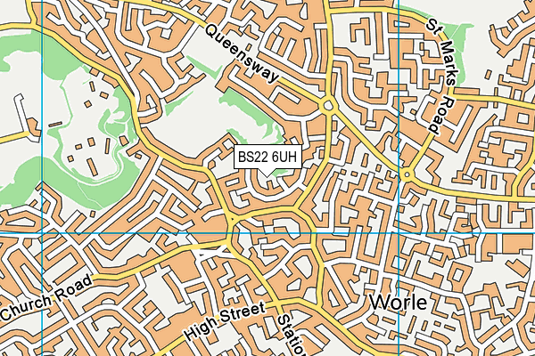 BS22 6UH map - OS VectorMap District (Ordnance Survey)