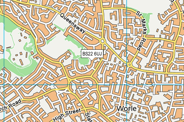 BS22 6UJ map - OS VectorMap District (Ordnance Survey)