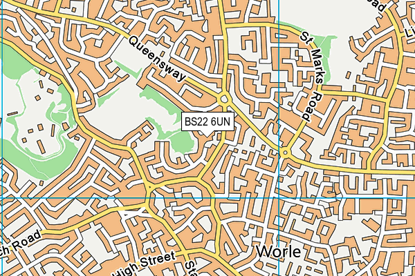 BS22 6UN map - OS VectorMap District (Ordnance Survey)