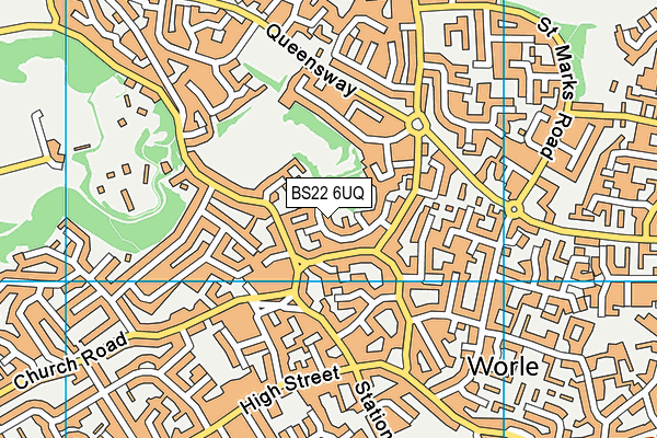 BS22 6UQ map - OS VectorMap District (Ordnance Survey)