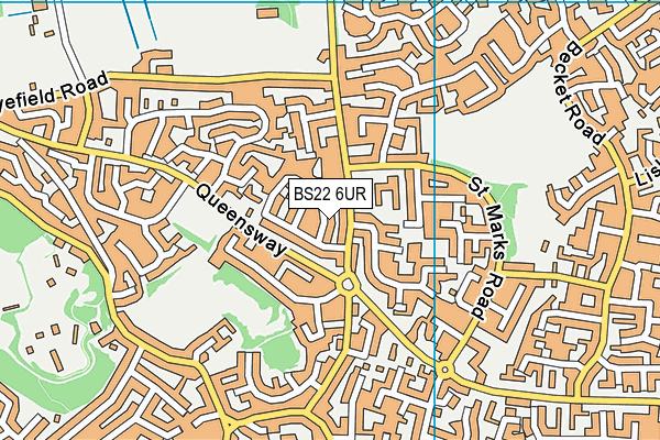 BS22 6UR map - OS VectorMap District (Ordnance Survey)