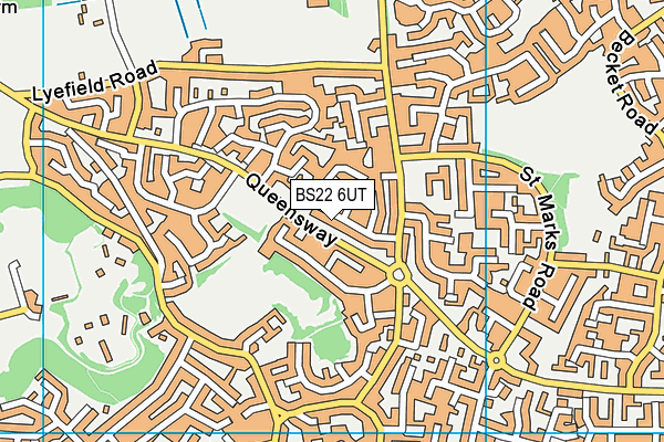 BS22 6UT map - OS VectorMap District (Ordnance Survey)