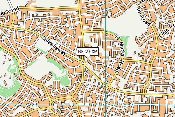 BS22 6XP map - OS VectorMap District (Ordnance Survey)