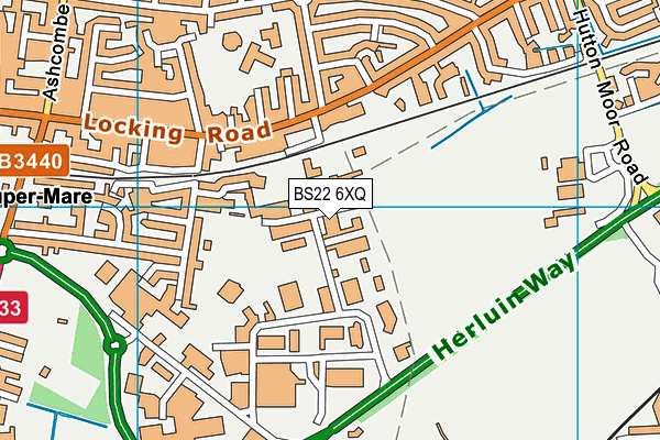 BS22 6XQ map - OS VectorMap District (Ordnance Survey)