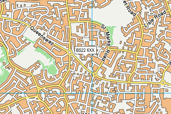 BS22 6XX map - OS VectorMap District (Ordnance Survey)