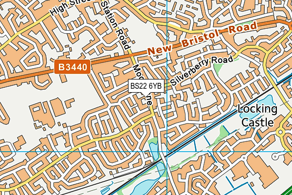 BS22 6YB map - OS VectorMap District (Ordnance Survey)