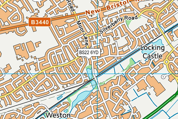 BS22 6YD map - OS VectorMap District (Ordnance Survey)