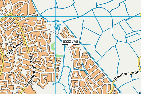 BS22 7AB map - OS VectorMap District (Ordnance Survey)