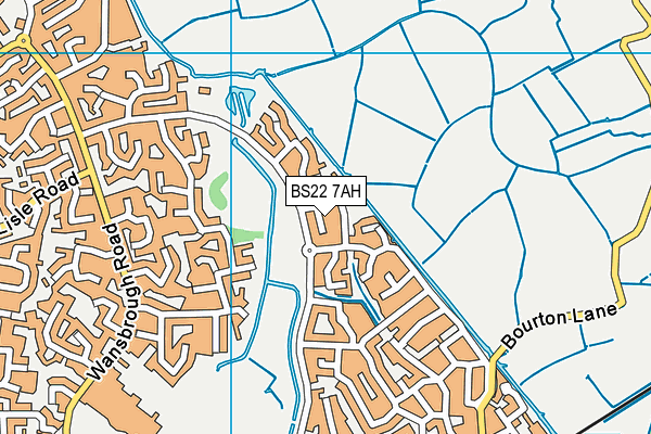 BS22 7AH map - OS VectorMap District (Ordnance Survey)