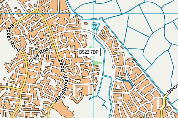 BS22 7DP map - OS VectorMap District (Ordnance Survey)